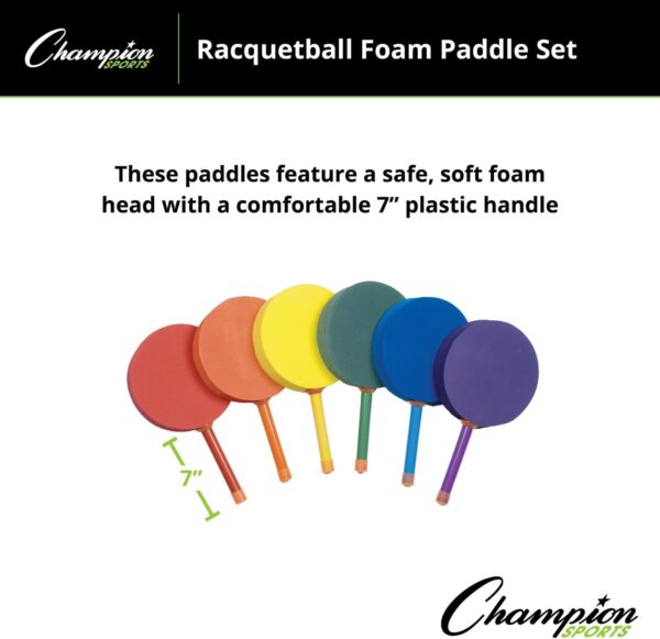 Champion Sports RACSET Racquetball Foam Paddle Set