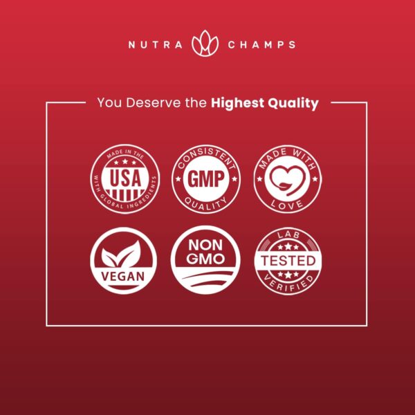 NutraChamps Nitric Oxide Supplement, L-Arginine, L Citrulline Malate, AAKG, Pine Bark, Grape Seed Extract, Extra Strength Nitric Oxide Booster, Nitric Oxide Pills, Strength, Energy, Blood Flow
