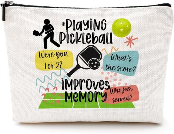 Pickleball Gifts Funny Makeup Bag Pickleball Accessories Cosmetic Bag Pickleball Zipper Pouch Pickleball Lover Gifts for Women Lovers Player Coach Grandma Mom Christmas Birthday Gifts