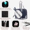 Pickleball Sports Tote Bag with Racket Holder, Neoprene, Adjustable Shoulder Strap
