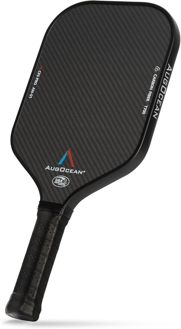 Pickleball Paddles,2025 Carbon Fiber Pickleball Paddle,3K Raw Carbon Fiber Surface with High Grit and Spin,T700SC Racket with High Level of Power Control & Balance,USAPA Approved