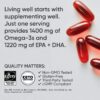 Sports Research® Keto Omega Fish Oil 1400mg - Full Spectrum Omega-3 Blend with Astaxanthin & Coconut MCT Oil - Keto Certified, Soy & Gluten-Free (120 Softgels)