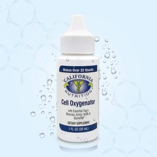 Cell Oxygenator 1 Fl Oz Bottle (Pack of 2), Liquid Oxygen Drops Daily Nutritional Supplement for Greater Immune System, Trace Minerals and Amino Acids for Athletes Sport