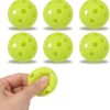 Avesfer 6/12/20/40 Pack Mini Pickleballs (Diameter 42mm) Soft Eva Anti-Crack Hollow Quiet Training Pickle Balls Great for Pickleball Drills Green
