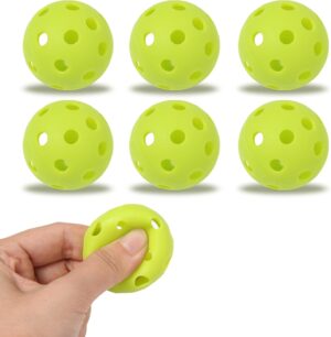 Avesfer 6/12/20/40 Pack Mini Pickleballs (Diameter 42mm) Soft Eva Anti-Crack Hollow Quiet Training Pickle Balls Great for Pickleball Drills Green