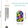 Pickleball Sports Lovers Wind Chimes for Outside with Relaxing Rich Sound, Memorial Wind Chimes Gifts for Mom,Great Gift for Your Own Patio, Porch, Garden, and Backyard