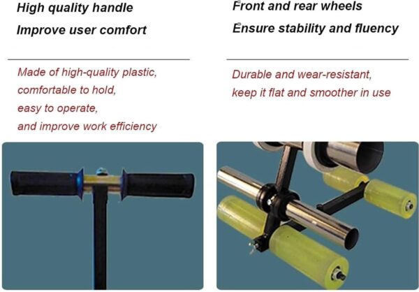 Basketball Court Marking Kit, Tape Marking Machine Hand-Push Tape Sticking Machine, Pickleball Court Marking Kit with Drawing Circle Kit for Driveway, Asphalt or Concrete, Easy to Use