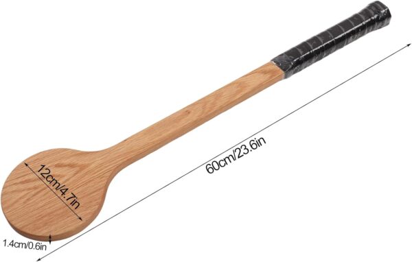 Wooden Tennis Sweet Point Trainer, Tennis Pointer Racket Spoon Training Aid Accessory for Swing Practice with Storage Bag