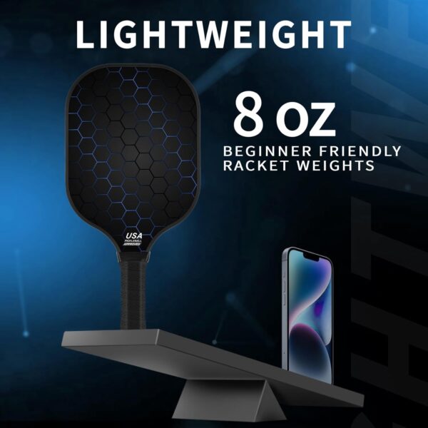 99.9% T300 Carbon Fiber Pickleball Paddles Set of 2 Lightweight Indoor Outdoor Games Equipment Beginner Intermediate Pro Sports Accessories Gifts