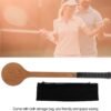 Wooden Tennis Sweet Point Trainer, Tennis Pointer Racket Spoon Training Aid Accessory for Swing Practice with Storage Bag