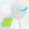 KAIROS Pickleball Paddles, USAPA Approved Pickle Ball Set with 2 Rackets 4 Pickle Balls, Non-Slip Grip Fiberglass Surface Pickleball for Beginners