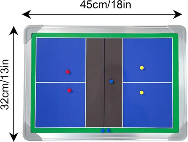 Magnetic Pickleball Coaching Board, Double-Sided Dry Erase Whiteboard, with Storage Bag, Easy to Write and Erase