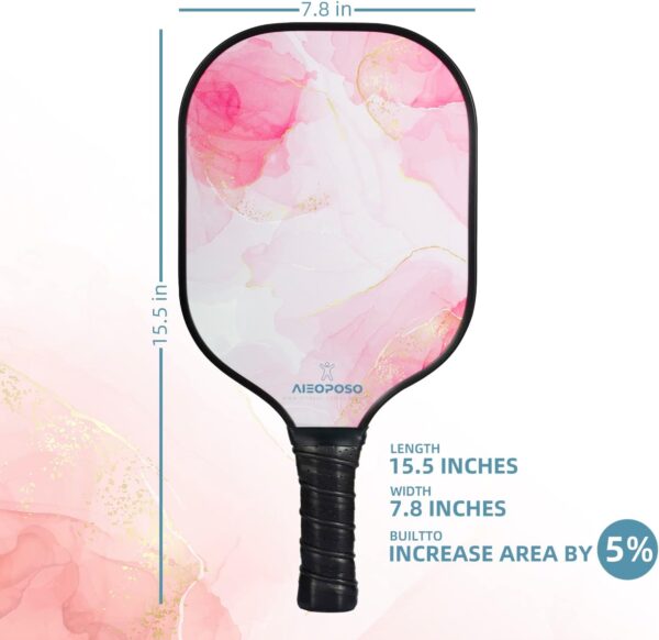 Pickleball Paddles, USAPA Approved Carbon Fiber Pickleball Paddle, Polypropylene Honeycomb Core Pickleball Racket Sets with Wristband & Paddle Cover, Pickleball Gifts for Beginners