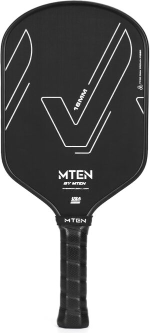Pickleball Paddles, Raw Carbon Fiber Pickleball Paddle, USAPA Approved T700 Pickleball Rackets, 16MM Thermoformed Carbon Fiber Core, Black Fiberglass Paddles Designed