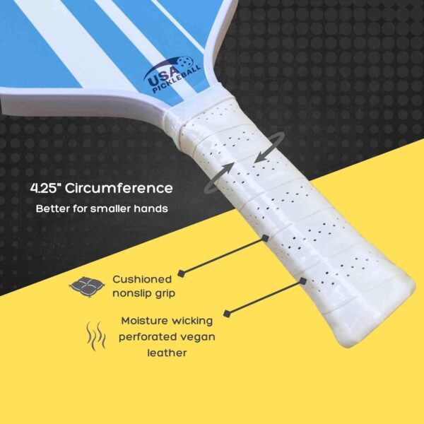 Pickleball Paddle Set for Couples Women Kids | Cute Aesthetic USAPA Approved | 2 Textured Paddles, 4 Balls, 1 Carrying Bag | Lightweight 8oz, 16mm Core, 16.5” Length