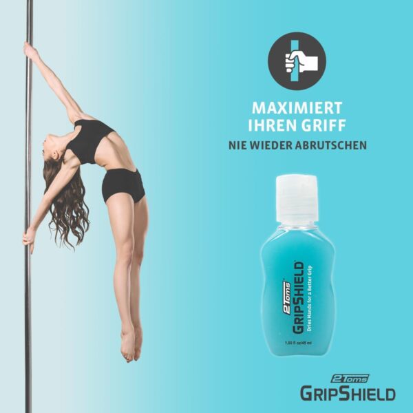 2Toms GripShield, Non-Sticky Grip Enhancer, Dry Grip Solution for Sweaty Hands, Tennis, Pickleball, Golf, Pole Dancing and Gaming, 6 Single-Use Packets