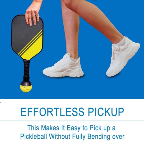 Pickleball Ball Retriever Picker Upper: Fits All Standard Pickleball Paddles, Easy Attaches to Pickleball Paddles