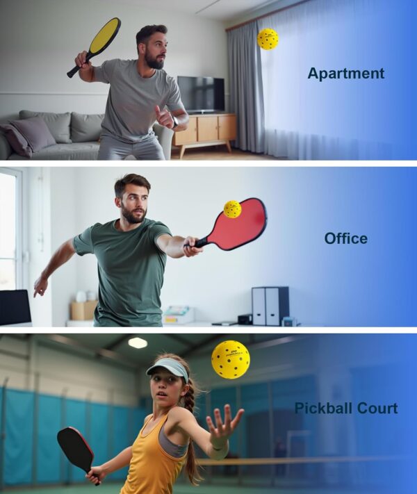 PodiuMax Indoor Pickleball Balls, 6 PCS Quiet Pickleballs, Foam Pickleball for Indoor & Outdoor Practice, Noise Reducing Soft Pickle Balls for All Ground Surfaces
