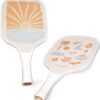 Pickleball Single Paddles - Fiberglass Surface, Honeycomb Core - Cool & Unique Designs - Sweatproof Foam Comfort Grip - Neoprene Cover - Gifts for Pickleball Lovers