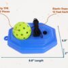 MINI ZOZI Pickleball Trainer Self Practice Training Aids Match Buddy Equipment with High Elastic Strings Launcher Rebounder Machine 2 TPR Balls Accessories for Pickle Ball Lovers Gifts