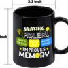 CABTNCA Pickleball Gifts: Mug for Men, Improves Memory - Funny Gift, Accessory Ornament, 11 Oz