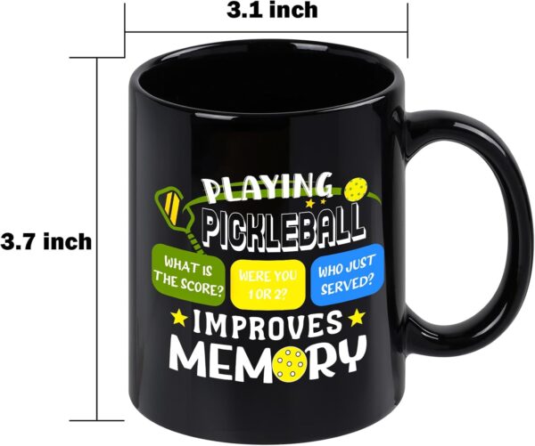 CABTNCA Pickleball Gifts: Mug for Men, Improves Memory - Funny Gift, Accessory Ornament, 11 Oz