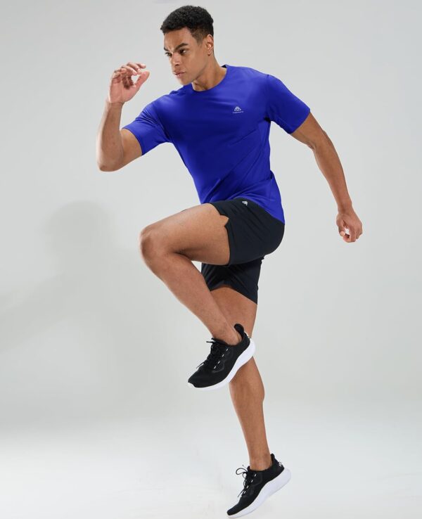 Haimont Men's Running T-Shirt Dry Fit Crewneck Athletic Tee Shirts Moisture Wicking Short Sleeve Stretchy Workout Gym