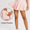 baleaf Women's Tennis Skirts High Waisted Tummy Control Pleated Athletic Golf Skorts Skirts for Running with 2 Pockets