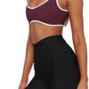 LASLULU Sexy Sports Bras for Women V Neck Sleeveless Padded Bra Workout Yoga Crop Top