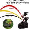 2 in 1 Baseball & Tennis Ball Launcher Machine - Pickleball Machine Tennis Ball Machine - Portable Thrower Server - PAdjustable Launching Angle and Interval - AC/Batteries Powered