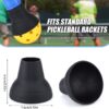 TOBWOLF 2PCS Pickleball Ball Retriever, Silicone Pickleball Picker Upper Pickball Grabber, Universal Pickleball Upper Suction Cup, New Silicone Pickleball Paddle Grip, Anti-Slip Pickleball Hand Grip