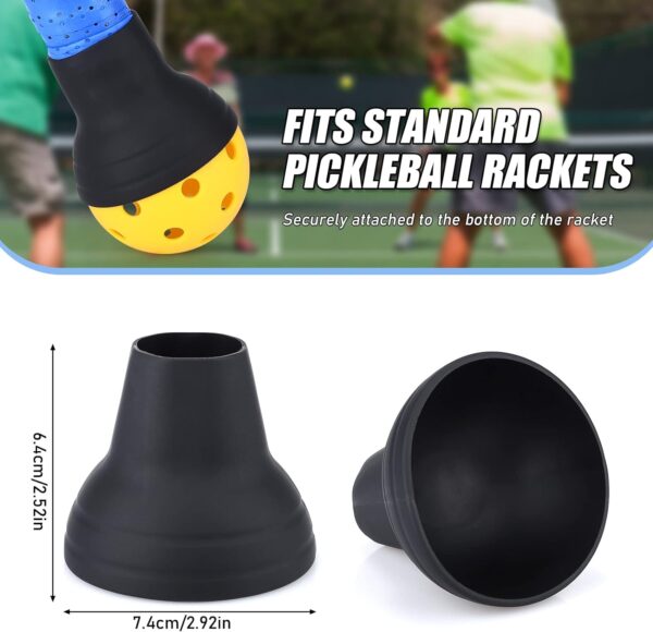 TOBWOLF 2PCS Pickleball Ball Retriever, Silicone Pickleball Picker Upper Pickball Grabber, Universal Pickleball Upper Suction Cup, New Silicone Pickleball Paddle Grip, Anti-Slip Pickleball Hand Grip