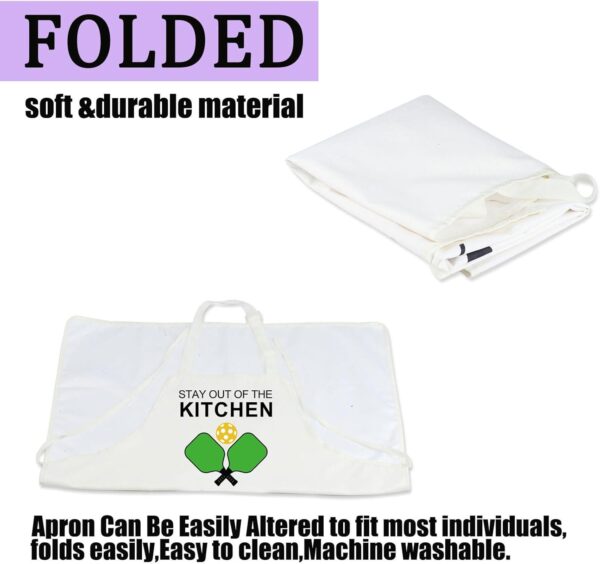 CENWA Pickleball Apron With Pockets Stay Out Of The Kitchen Adjustable Apron Gift For Pickleball Lover Retirement Gifts