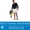 QOGIR Pickleball Ball Retriever: Easy Pick Up Without Bending Over, Fits Any Paddle