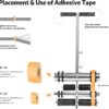 Court Line Tape Machine, with Drawing Circle Kit, Parking Lot Striping Machine for Driveway, Asphalt or Concrete, Basketball Courts, Pickleball Court, Road Warning