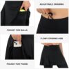 ANIVIVO Skirted Leggings for Women with Pockets, Tennis Yoga Pleated Skirt with Leggings
