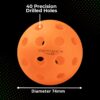 YOTIGER Pickleball Balls, 4 Pack | 12 Pack | 36 Pack - 40 Holes, High Visibility & Bounce, Durable for All Skill Levels
