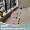 Floor tape applicator, court line tape machine Pickleball court concrete marking set, sports field marking machine, basketball court concrete, asphalt, road warning line set (with circle drawing set)