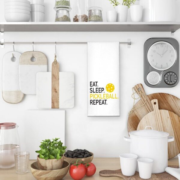 Eat Sleep Pickleball Funny Kitchen Towels, Funny Kitchen Items for Women Men, Birthday Housewarming Gifts for Hostess, Mom, Sister, Aunt, Grandma, Pickleball Lover, Neighbor
