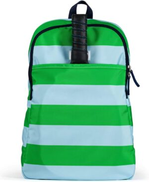 Ame & Lulu Drop Shot Stylish Pickleball Bag | Padded Straps, Zip Closure, Interior/Exterior Pockets | Adjustable | Water Resistant