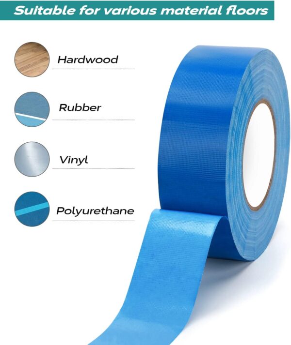 Pro Pickleball Court Tape 2" x230ft- Temporary Court Lines Tape, No Residue Removable Sports Tape for Indoor/Outdoor, Quick Setup with Blue Tape