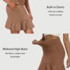 Women's Golf Skirts High Waisted Athletic Tennis Skirt with Shorts Knee Length Skater Running Casual Skort