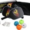 LED Rechargeable Light up Pickleball Paddle Set by FireBomb™