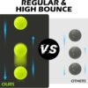 Sukeen Outdoor Pickleball Balls 40 Holes, High Bounce True Flight Pickleball Ball, High Visibility Outdoor Pickleballs, High Elasticity Pickle Balls with Mesh Bag