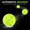 YOTIGER Indoor Pickleball Balls, 36 Pack, 26 Holes High Bounce Durable, Perfectly Balanced for All Skill Levels