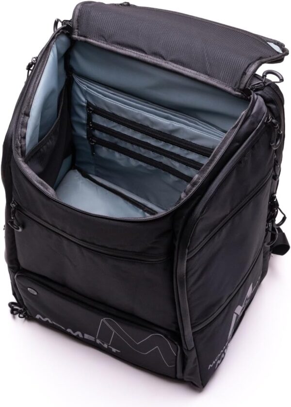 MOMENT MW-PRO Pickleball Bag | 2 Fence Hook Straps | 4 Pockets for Paddles, Balls, Shoes | Spacious Storage | Travel Ready