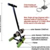 Hand-Push Tape Sticking Machine, Pickleball Court Marking Kit, Basketball Lines for Driveway, Concrete, Asphalt, Backyard with Circle Drawing to