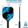 Pickleball Paddles, Fiberglass Surface Pickleball Set with Pickleball Rackets, USAPA Standard Pickle Ball Paddles Set of 4 with 4 Pickelball Balls and 1 Bag, Pickle Ball Paddle Set for Men Women