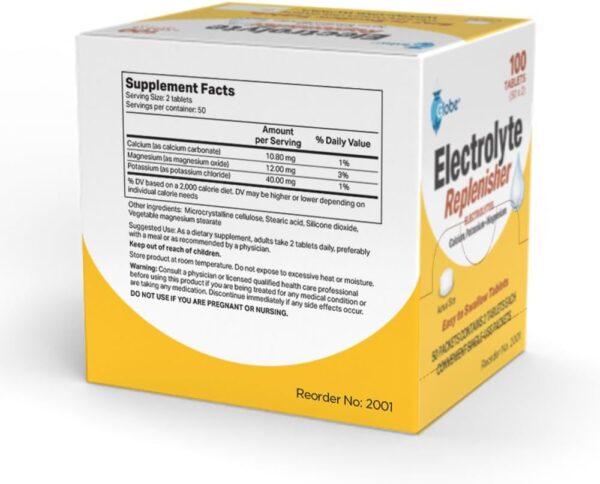 Globe Electrolyte Replacement Tablets for Rehydration, Exercise Recovery, Youth & Adult Athletes, Hiking, Camping, & Sports Recovery and More... 50 Packets of 2 Tablets Each, 100 Count