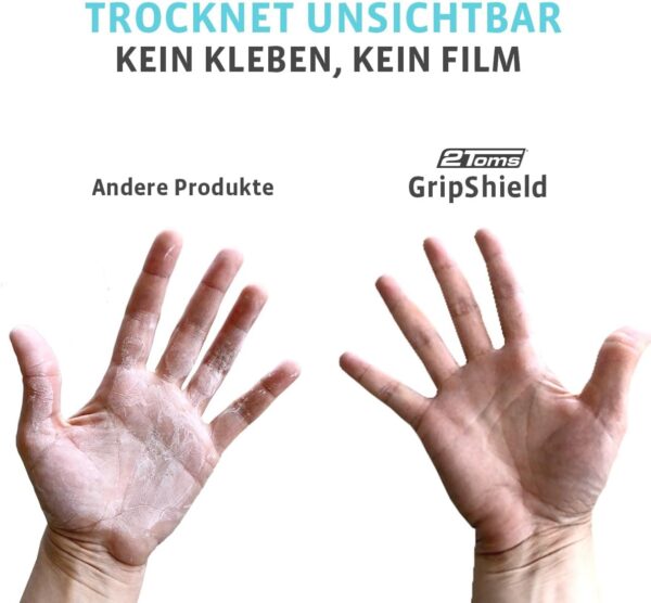 2Toms GripShield, Non-Sticky Grip Enhancer, Dry Grip Solution for Sweaty Hands, Tennis, Pickleball, Golf, Pole Dancing and Gaming, 6 Single-Use Packets